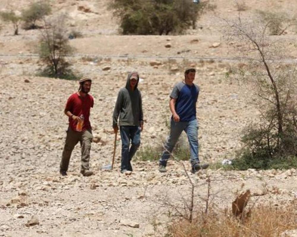 مستوطنون يتسببون بعزل 20 عائلة عن تجمع شلال العوجا شمال أريحا