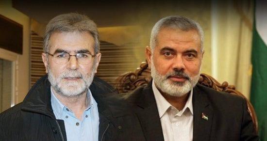 النخالة يهاتف هنية ويناقشان التطورات الأخيرة في غزة