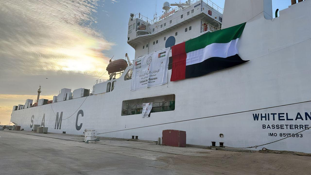 الإمارات تعلن إبحار سفينة المساعدات الثالثة إلى غزة