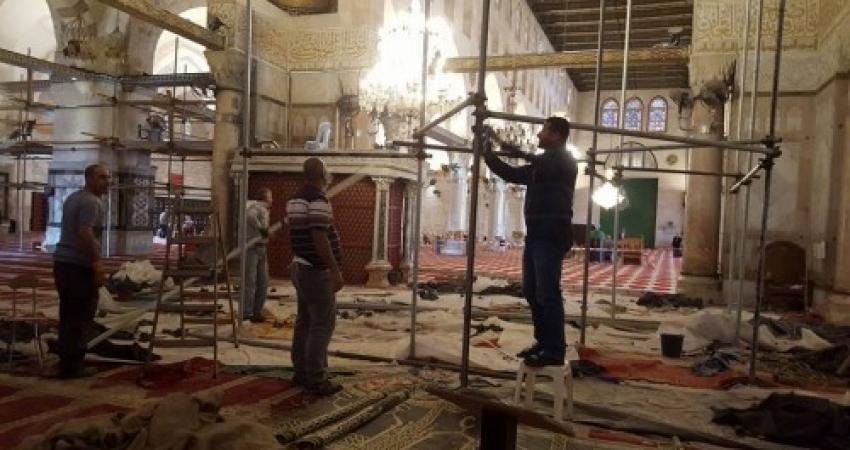 الاحتلال يُواصل منع ترميم الأقصى وإعماره لليوم 15 على التوالي